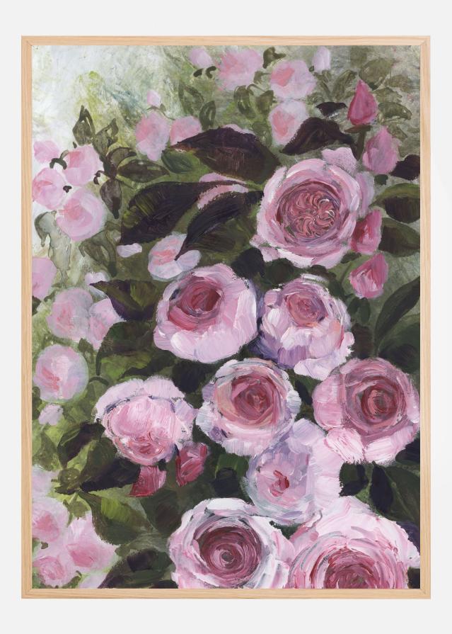 Aurorie painterly roses Plagát