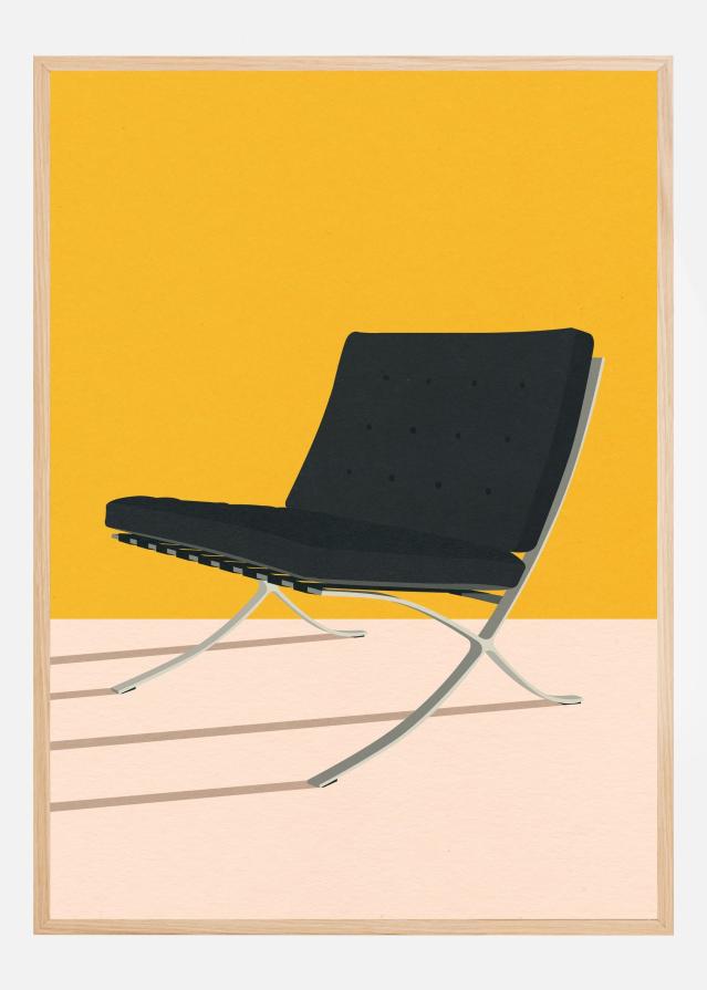 Barcelona Chair By Mies Van Der Rohe Plagát