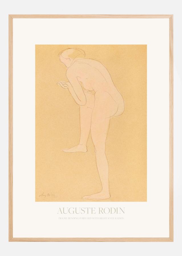 Figure Bending Forward With Right Knee Raised Plagát