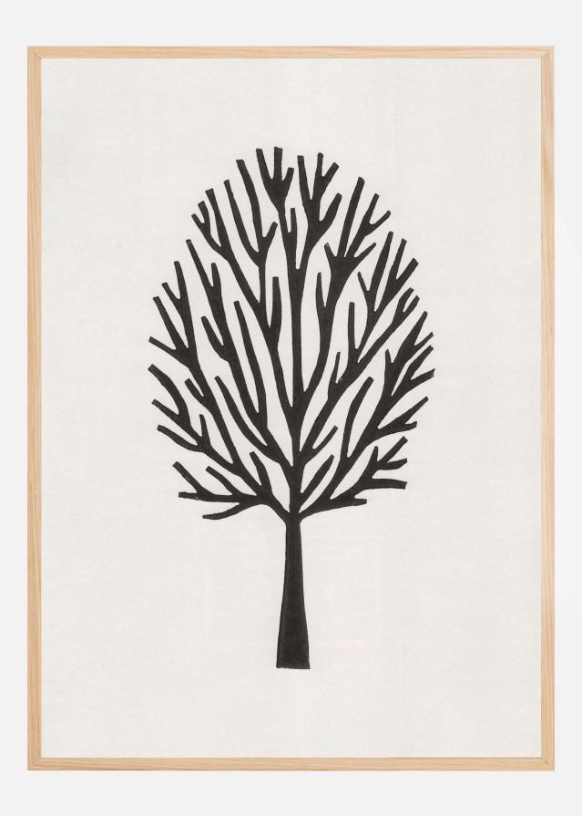 Linocut Tree #3 Plagát