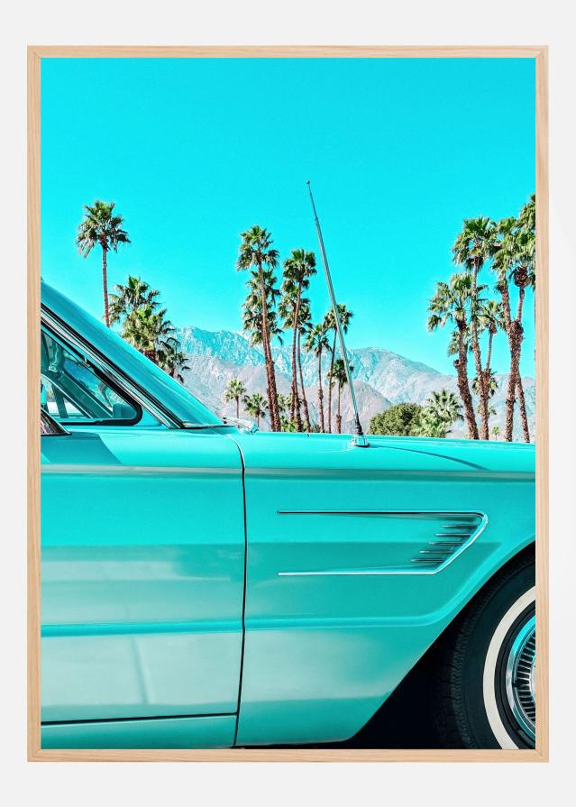 Teal Thunderbird in Palm Springs Plagát