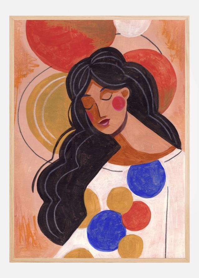 Woman in Thoughts Plagát