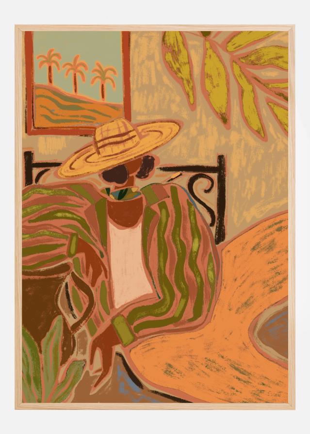 Lady in Stripe Plagát