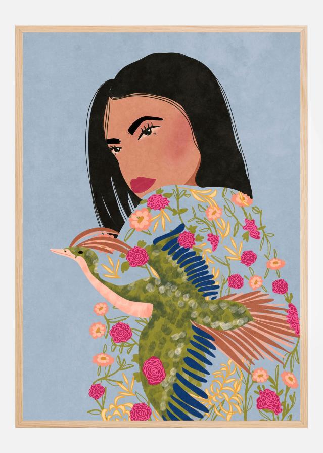 Girl with Crane Plagát