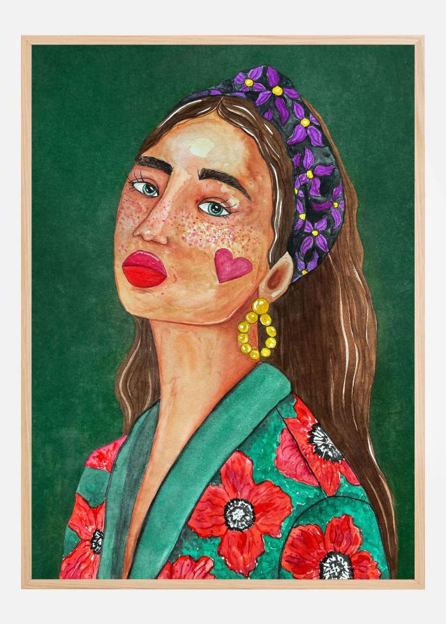 Girl with Hairband Plagát