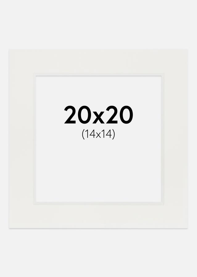 Pasparta Biela 3 mm Biely stred 20x20 cm (14x14)