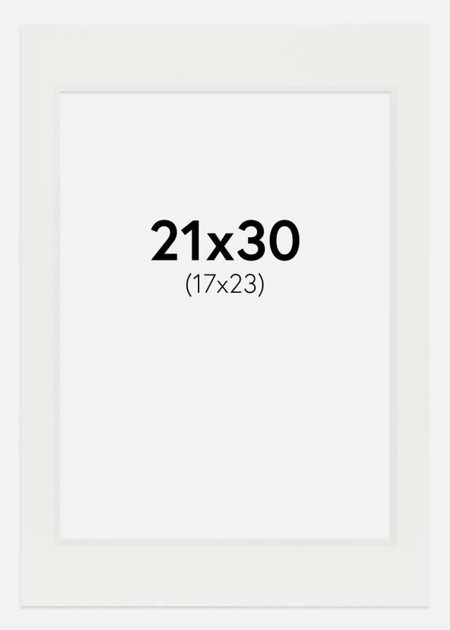 Pasparta Biela 3 mm Biely stred 21x30 cm (17x23)