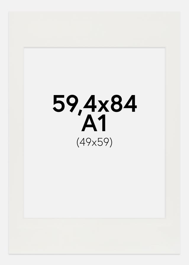 Pasparta Biela 3 mm Biely stred 59,4x84 cm (49x59)