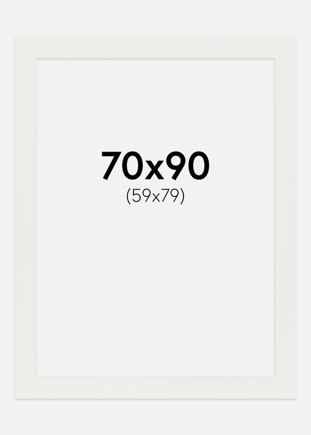 Pasparta Biela 3 mm Biely stred 70x90 cm (59x79)