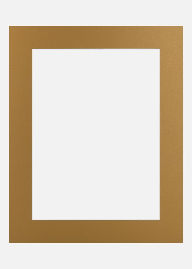 Passepartout Brushed Brass Metal (Biele Jadro) 50x70 cm (39x59)