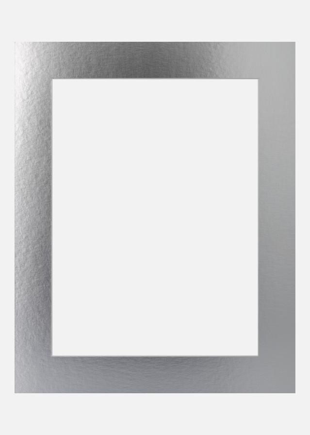 Passepartout Silver Metal (Biele Jadro) 24x30 cm (17x23)
