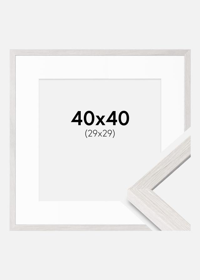 Rám Ares Biela Dub 40x40 cm - Pasparty Biela 30x30 cm