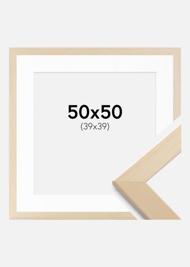 Rám Trendline prírody 50x50 cm - Pasparty Biela 40x40 cm
