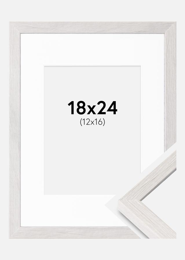 Rám Ares Biela Dub 18x24 cm - Pasparty Biela 13x17 cm