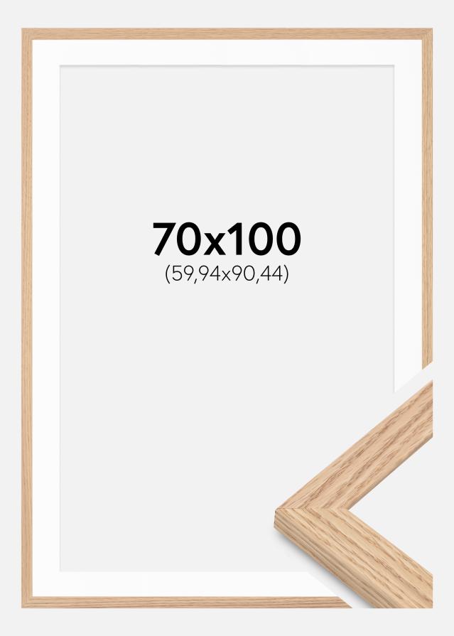 Rám Tidlös Masívny Dub 70x100 cm - Passepartout Biela 24x36 inches