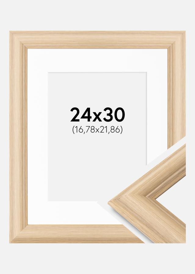 Rám Västkusten Dub 24x30 cm - Pasparta Biela 7x9 inches