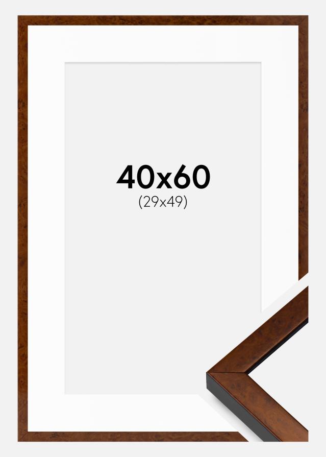 Rám Ares Orech 40x60 cm - Pasparty Biela 30x50 cm