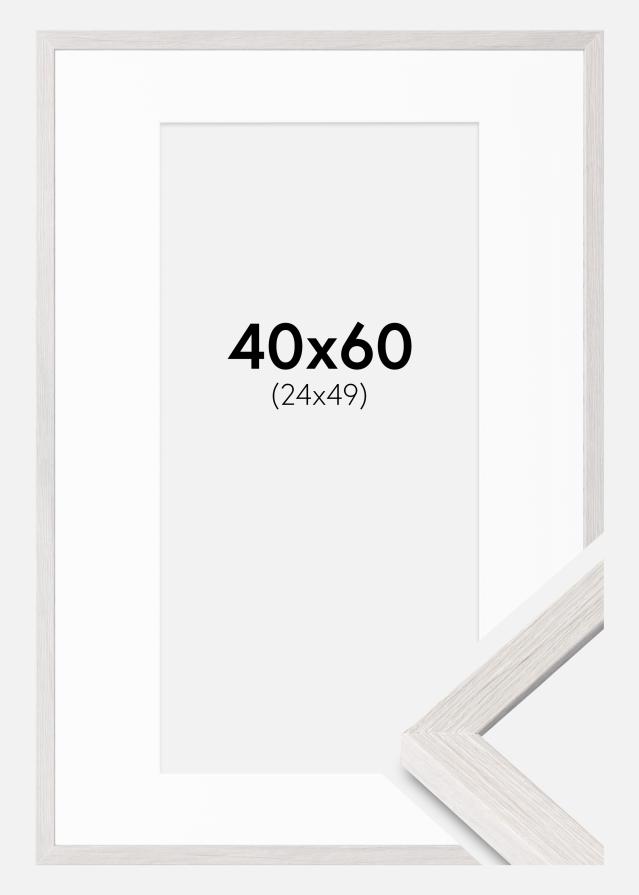 Rám Ares Biela Dub 40x60 cm - Pasparty Biela 25x50 cm