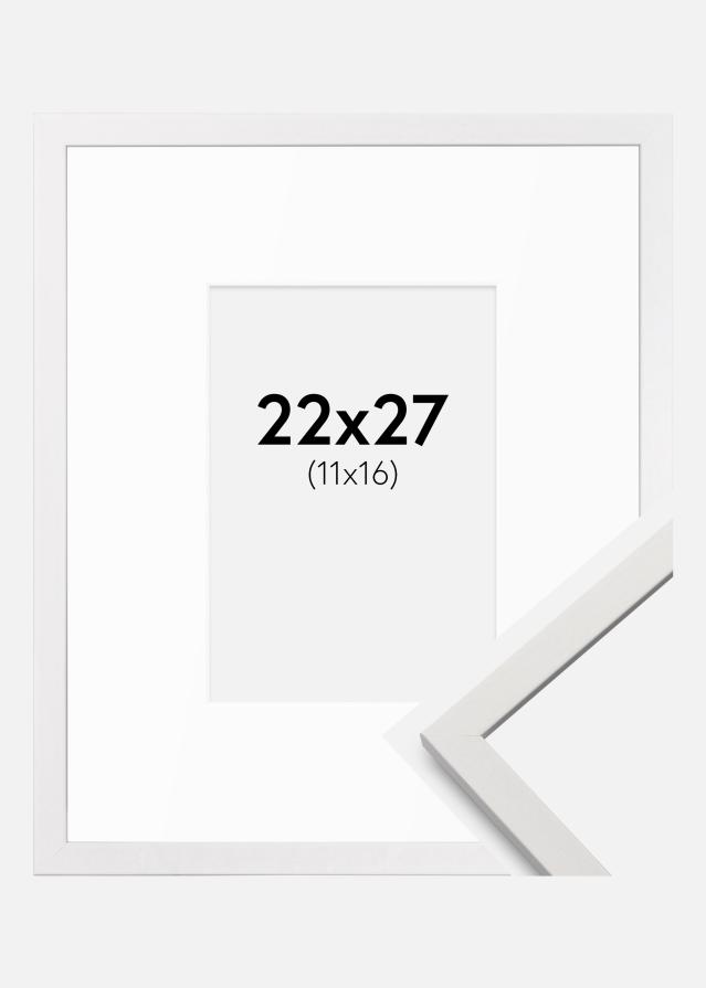 Rám Edsbyn Biela 22x27 cm - Pasparty Biela 12x17 cm