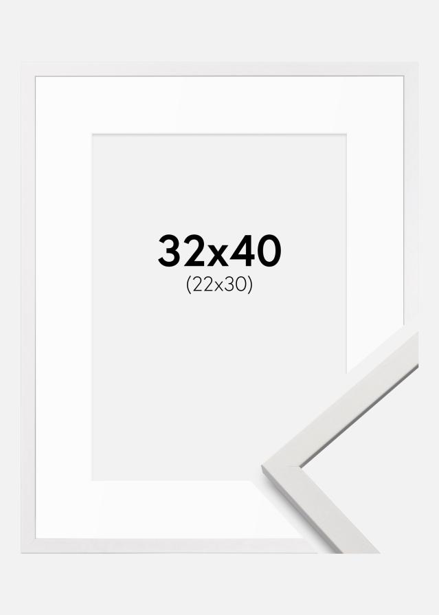 Rám Edsbyn Biela 32x40 cm - Pasparty Biela 23x31 cm