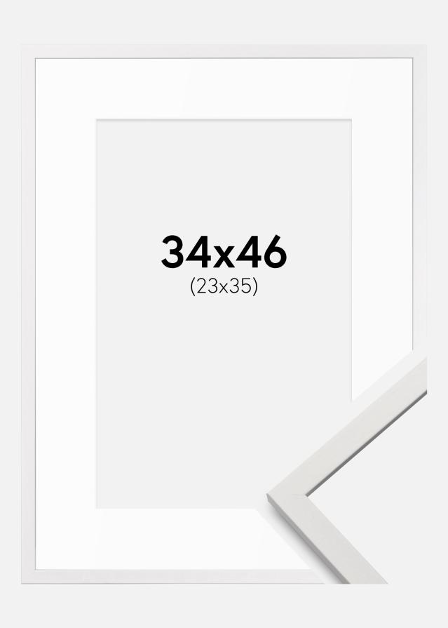Rám Edsbyn Biela 34x46 cm - Pasparty Biela 24x36 cm