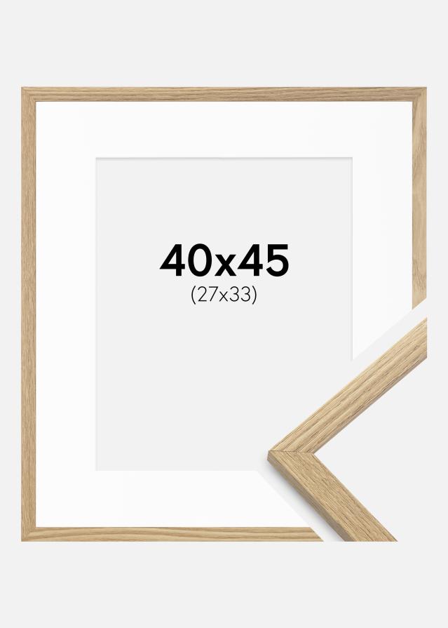 Rám Trendy Dub 40x45 cm - Pasparty Biela 28x34 cm