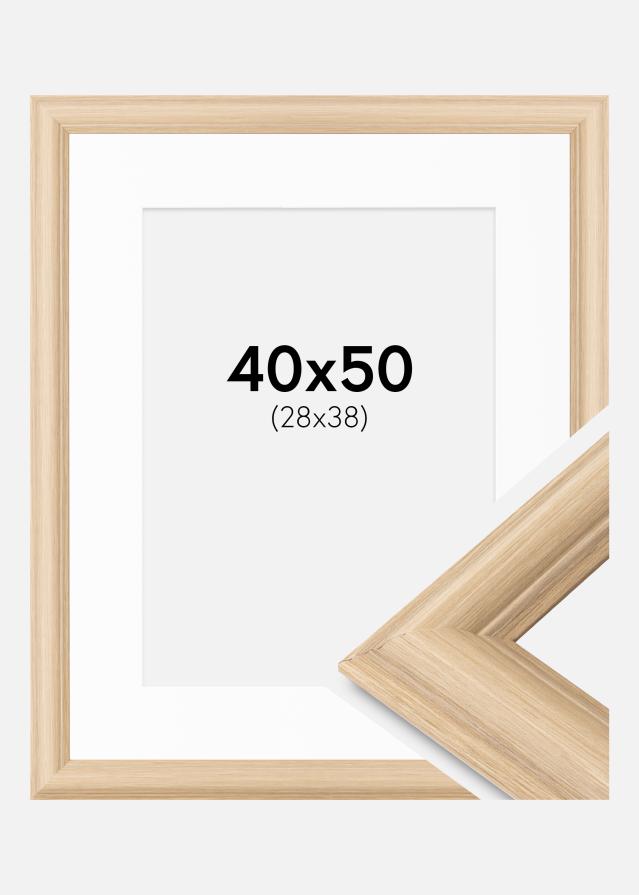 Rám Västkusten dub 40x50 cm - Pasparty Biela 29x39 cm