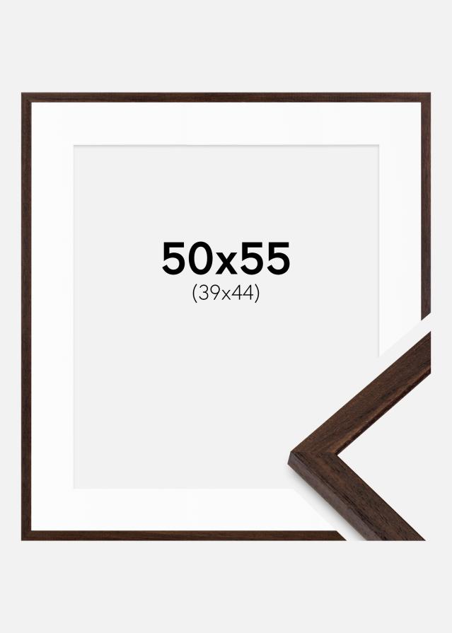 Rám Orech Edsbyn 50x55 cm - Pasparty Biela 40x45 cm