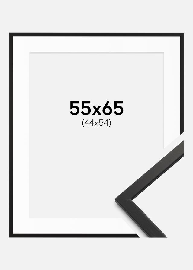 Rám Edsbyn čierna 55x65 cm - Pasparty Biela 45x55 cm