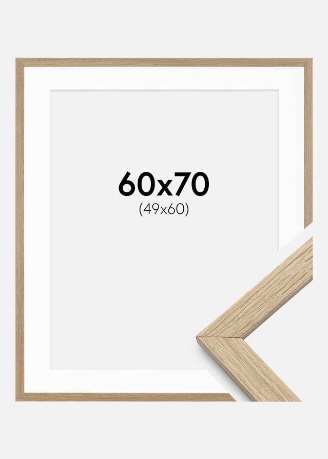 Rám Stilren dub 60x70 cm - Pasparty Biela 50x61 cm