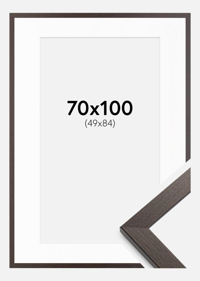 Rám Stilren Wenge 70x100 cm - Pasparty Biela 50x85 cm