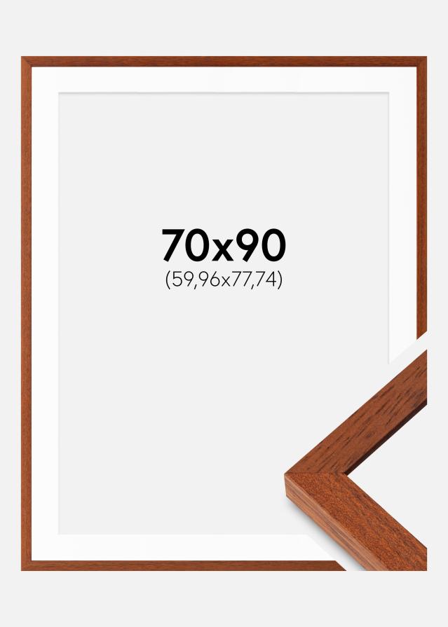 Rám Hermes Čerešňa 70x90 cm - Pasparty biela 24x31 inches