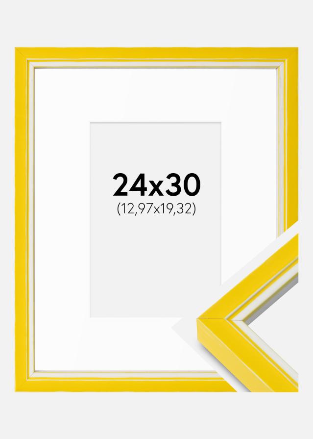Rám Diana Yellow 24x30 cm - Pasparty Biela 5,5x8 inches