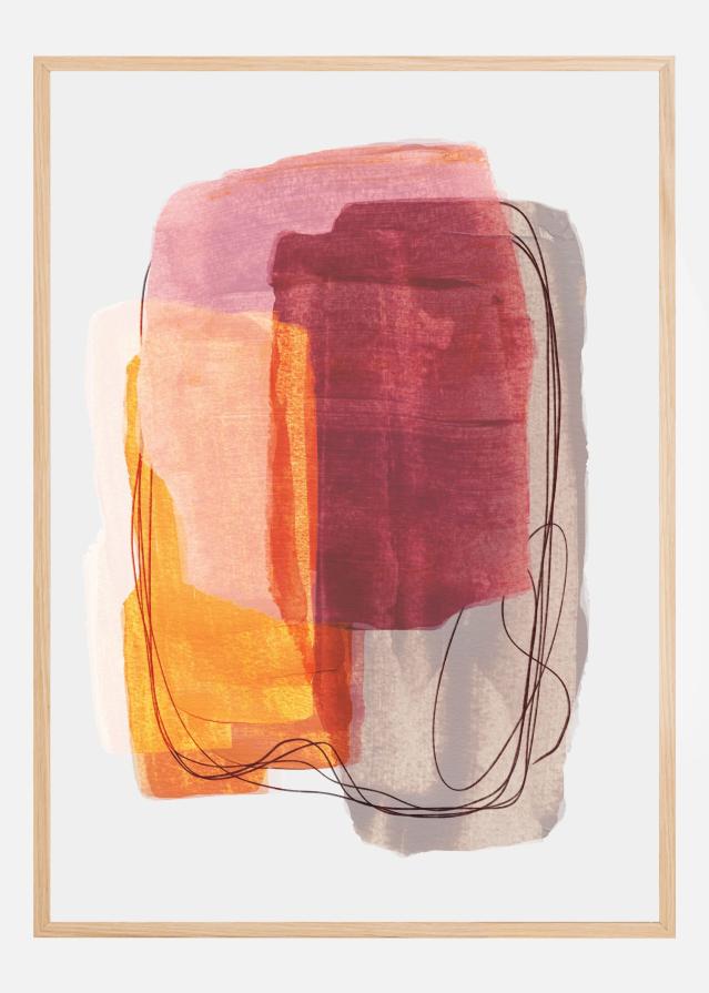 Abstract Brush Strokes 51 Plagát