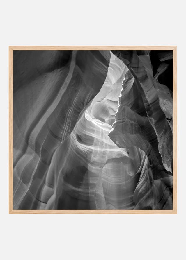 MONOCHROME ANTELOPE CANYON Daylight Plagát