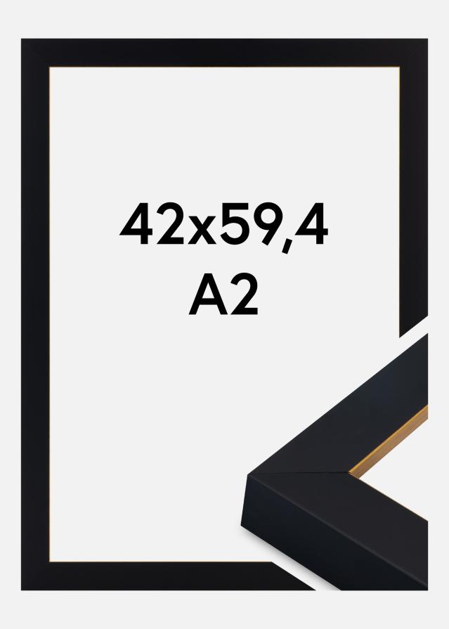 Rám Sussex Akrylové sklo Čierna/Zlatá 42x59,4 cm (A2)