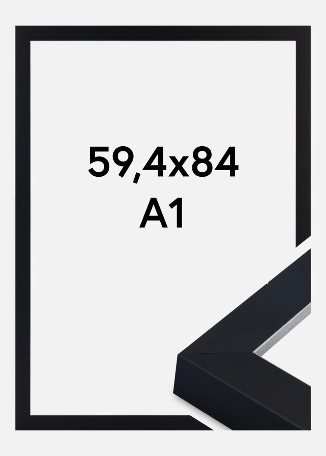 Rám Sussex Akrylové sklo Čierna/Strieborná 59,4x84,1 cm (A1)