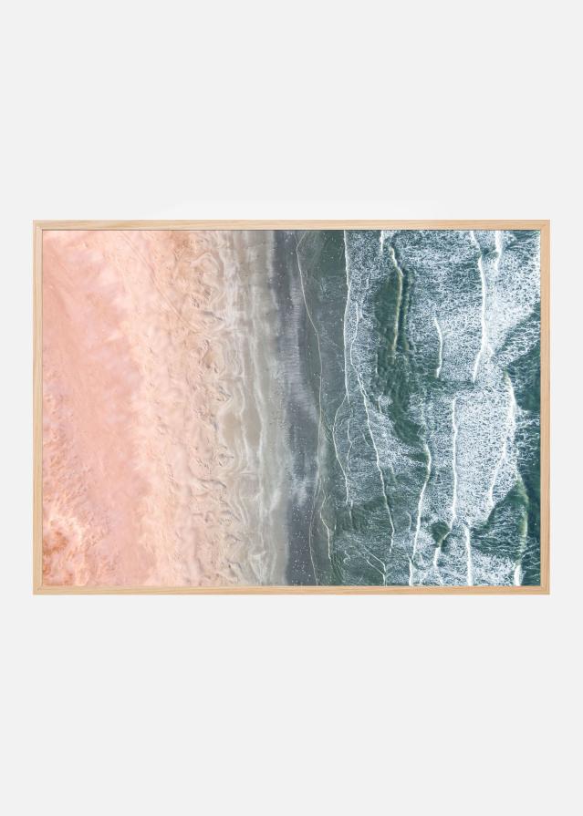 Pink and blue coastal Plagát