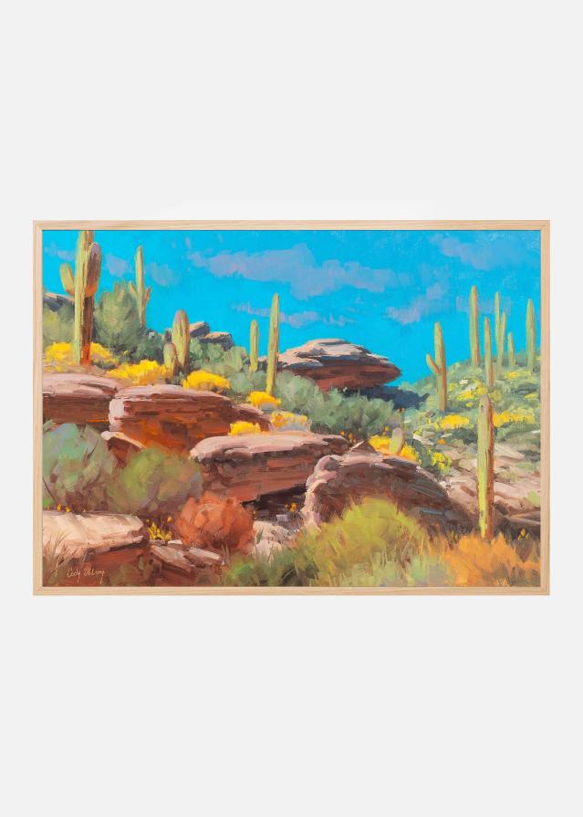 Desert Blooming Scene Plagát