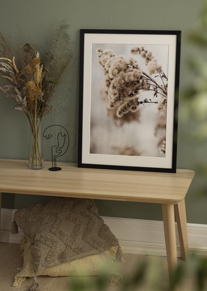 Rám Čierna Drevo 68x98 cm - Pasparty Biela 56x76 cm