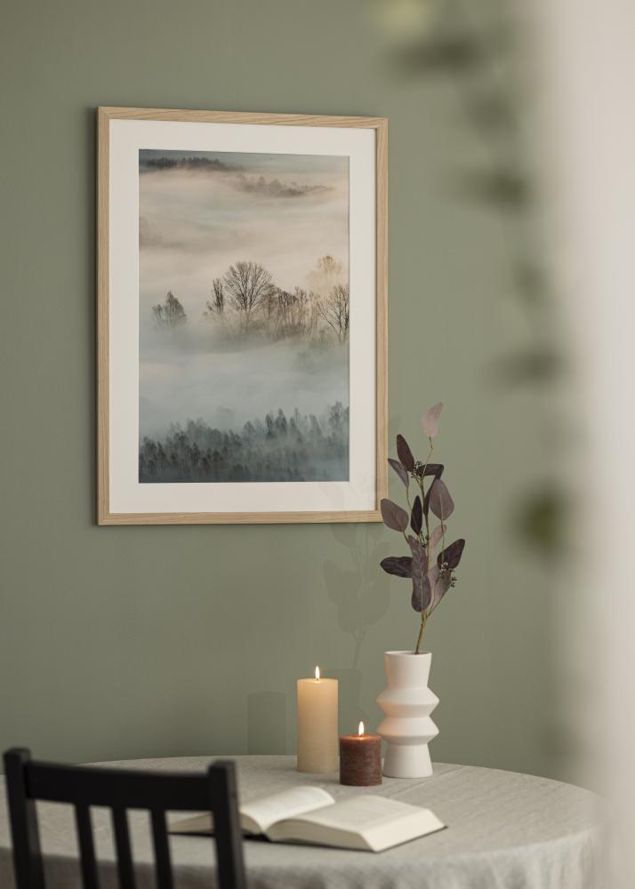 Rám Dubové drevo 68x98 cm - Pasparty Biela 56x76 cm