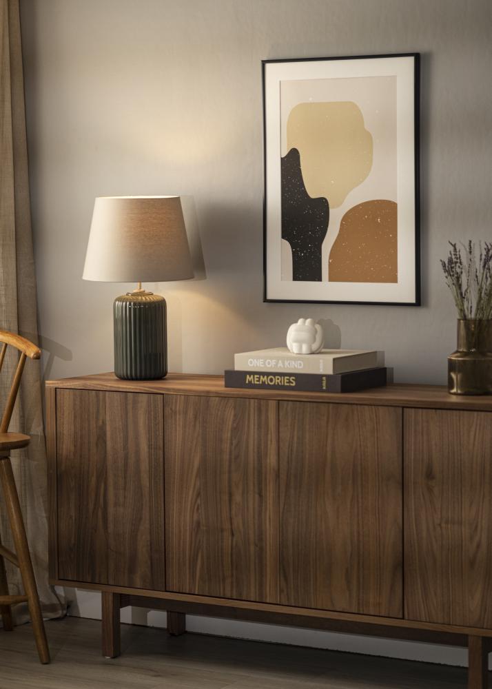 Rám Scandi matná čierna 25x25 cm - Pasparty Biela 16x16 cm