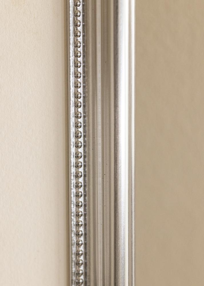 Rám Gala striebro 50x70 cm - Pasparty Biela 39x60 cm