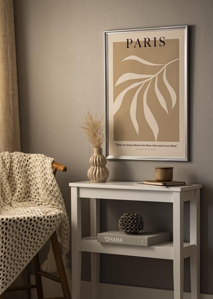 Rám Gala striebro 50x70 cm - Pasparty Biela 39x60 cm