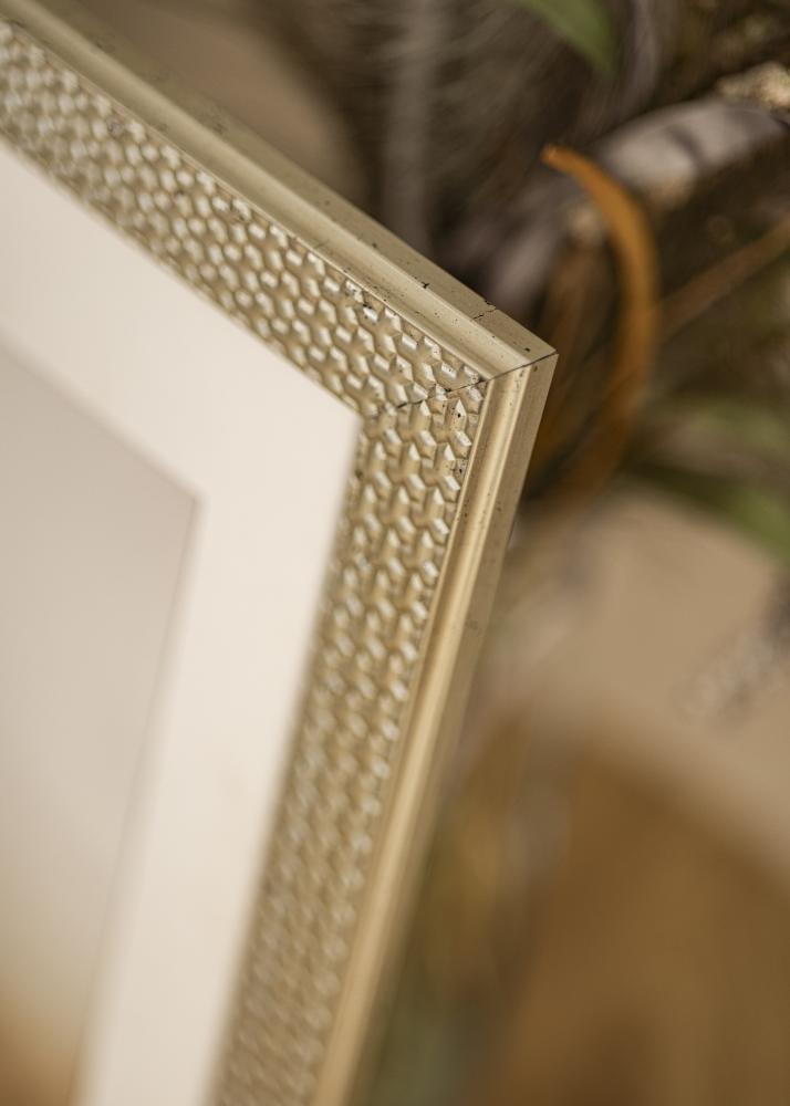 Rám Grace striebro 30x40 cm - Pasparty Biela 22x32 cm