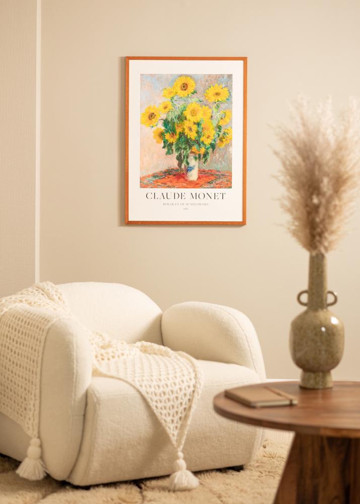 Rám Ares Čerešňa 50x70 cm - Pasparty Biela 16x23 inches