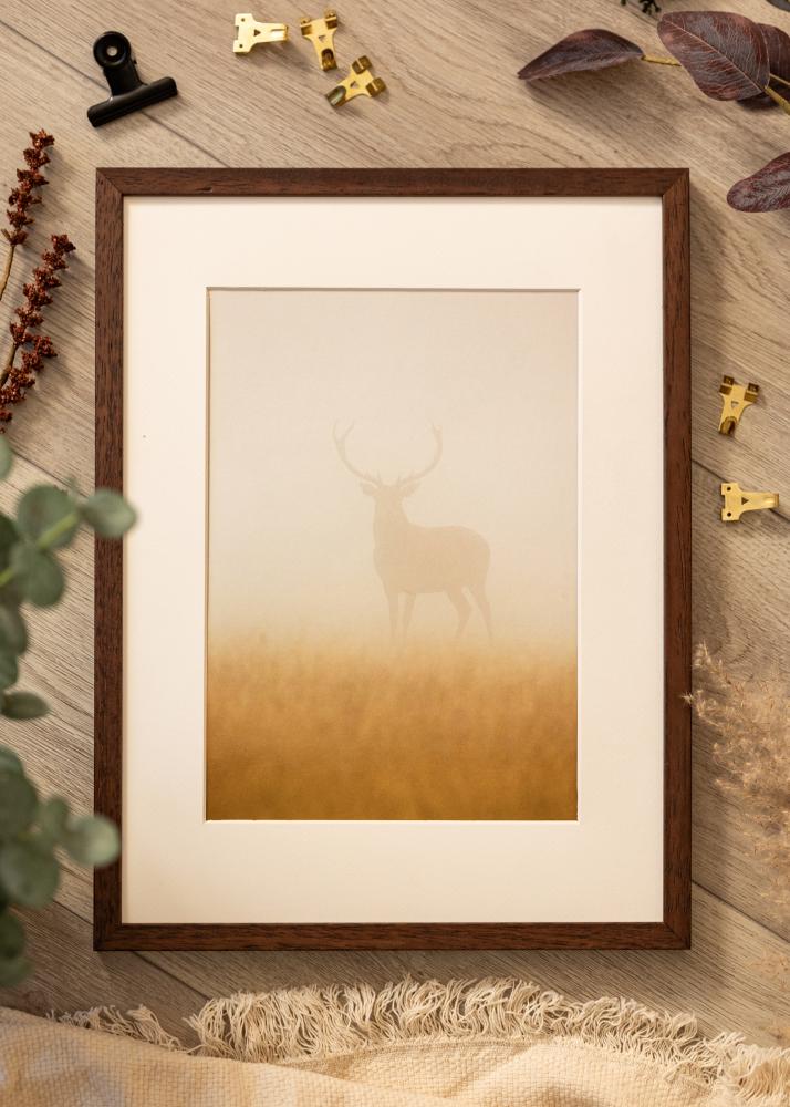 Rám Ares Teak 28x35 cm - Pasparty biela 7x10 inches