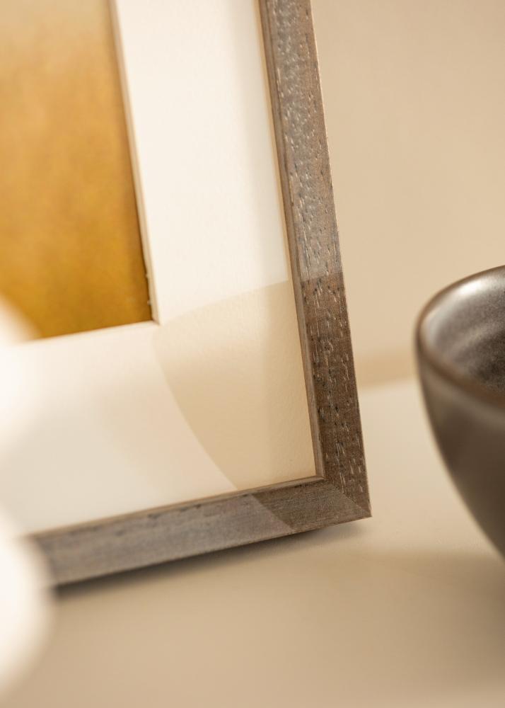 Rám Ares sivá 45x60 cm - Pasparty Biela 32x45 cm