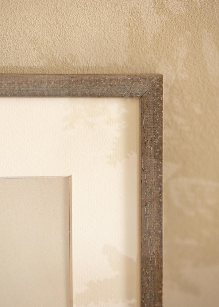 Rám Ares sivá 45x60 cm - Pasparty Biela 32x45 cm