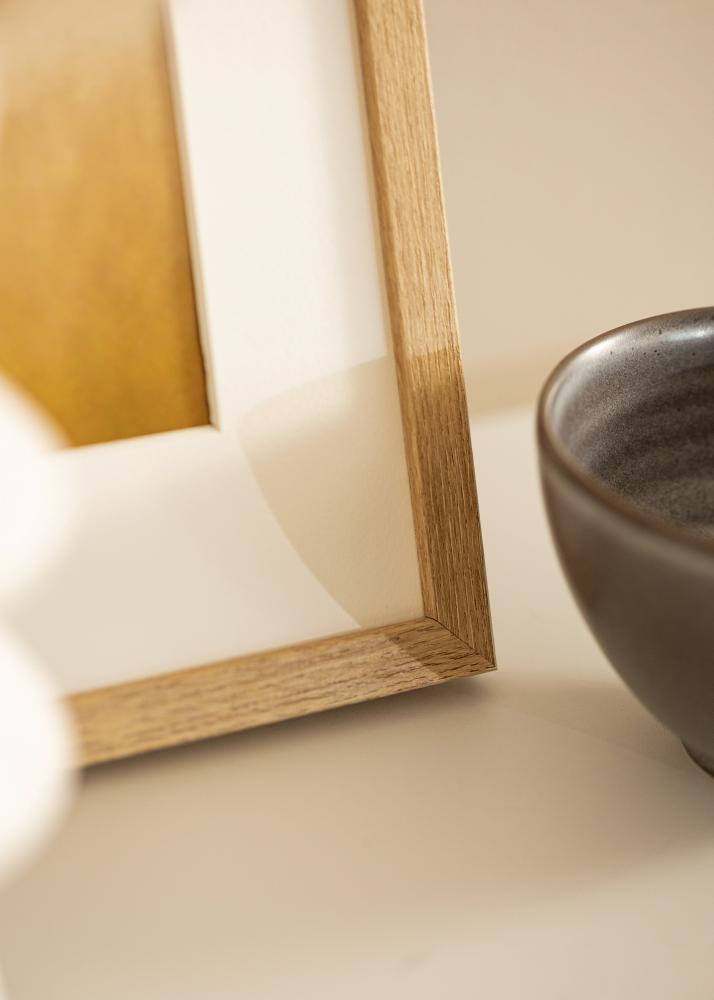 Rám Ares prirodzené dub 50x70 cm - Pasparty biela 15x23 inches